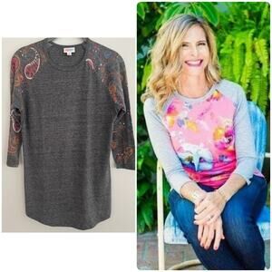 Lularoe Randy Top with Paisley Print